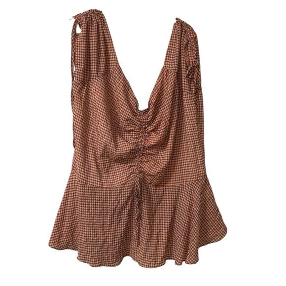 Glamorous Curve Plaid Red & White Top/Blouse(Size 20) - Picture 4 of 6